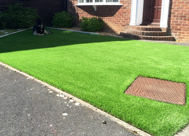 Residential house in Darlington with artificial grass lawn